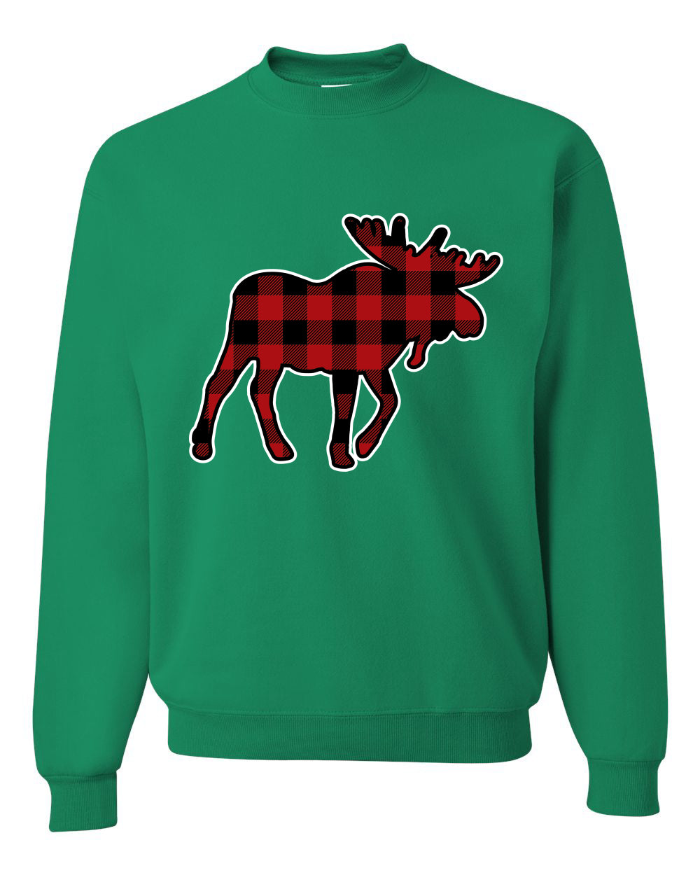 Plaid Buck  Unisex Crewneck Sweatshirt