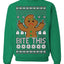 Bite This Funny Gingerbread Cookie Middle Finger Ugly Christmas Sweater Crewneck Sweatshirt