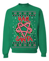 Hail Santa Funny Satanic Candy Devil Heavy Metal Satan Ugly Christmas Sweater Crewneck Sweatshirt