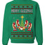 Merry Glizzmas, Funny Glizzy Hot Dog Baby Jesus Catholic Nativity, Fast Food Mustard Condiment Glizzys Humor Ugly Christmas Sweater Crewneck Sweatshirt