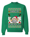 Santa Stripping Money Club Where My Ho's At Ugly Christmas Sweater Unisex Crewneck Graphic Sweatshirt