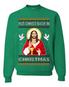 Put Christ Back In Christmas Ugly Christmas Sweater Unisex Crewneck Sweatshirt