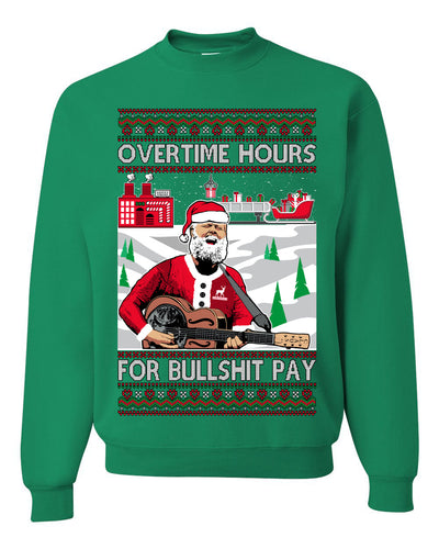 Overtime Hours Rich Men North of Richmond Ugly Christmas Sweater Unisex Crewneck Sweatshirt