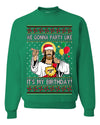Gonna Party Like It's My Birthday Jesus Ugly Christmas Sweater Unisex Crewneck Sweatshirt