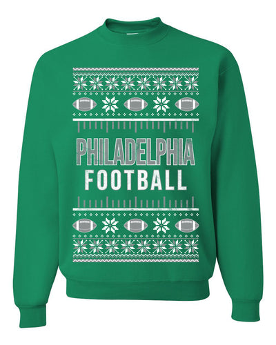 City of Philadelphia PHI American Football Fantasy Fan Ugly Christmas Sweater Unisex Crewneck Sweatshirt
