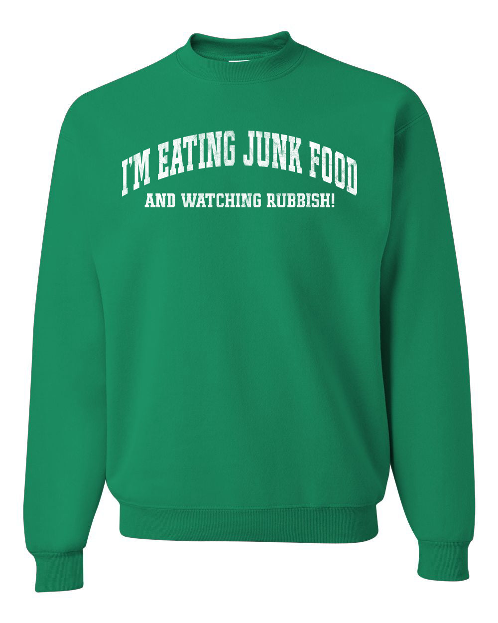 Vintage Movie Quote Eating Junk Food And Watching Rubbish Christmas Unisex Crewneck Sweatshirt