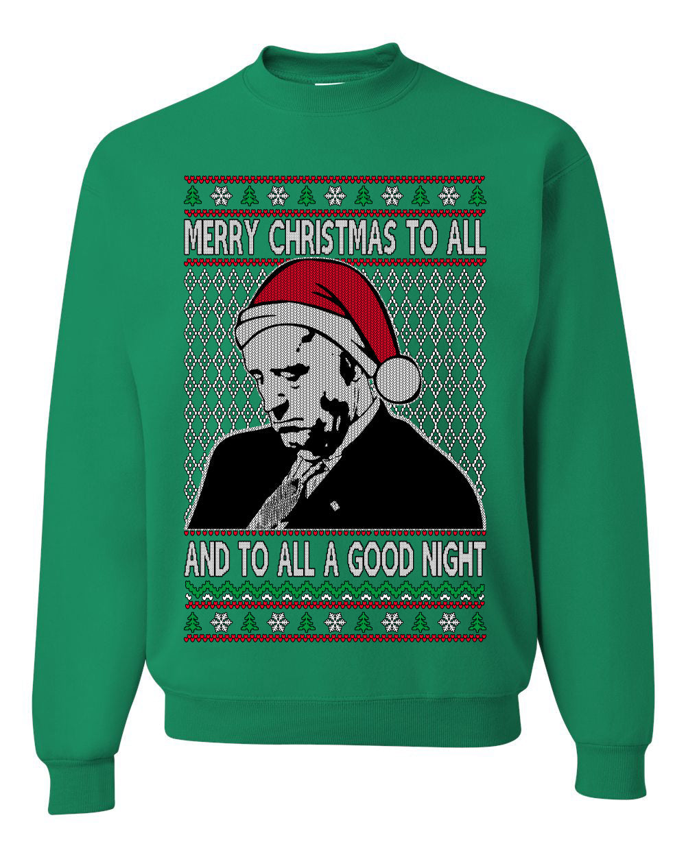 Sleepy Joe Merry Xmas To All And All A Good Night Ugly Christmas Sweater Unisex Crewneck Sweatshirt