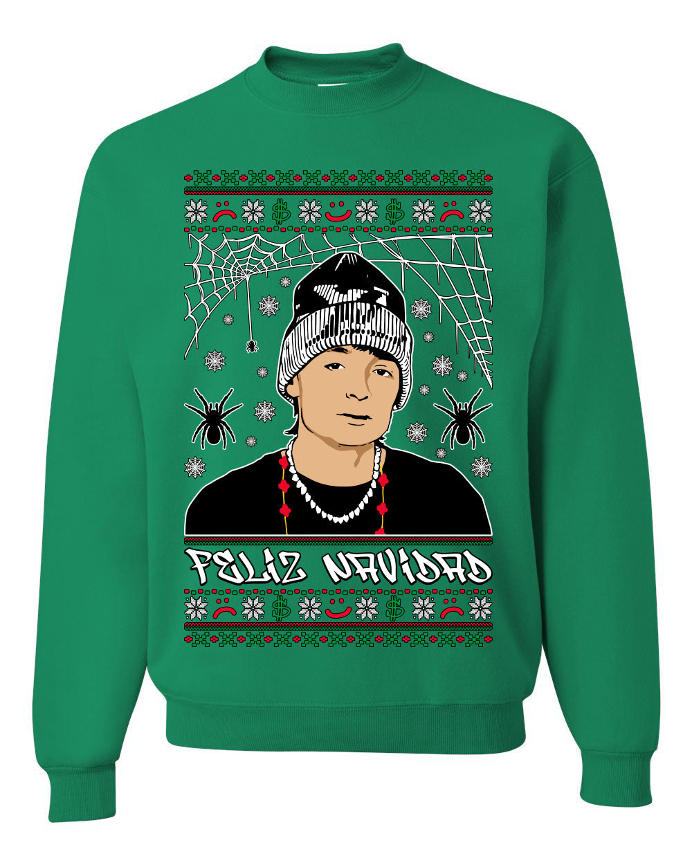 Peso Feliz Navidad Pluma Ugly Christmas Sweater Unisex Crewneck Sweatshirt