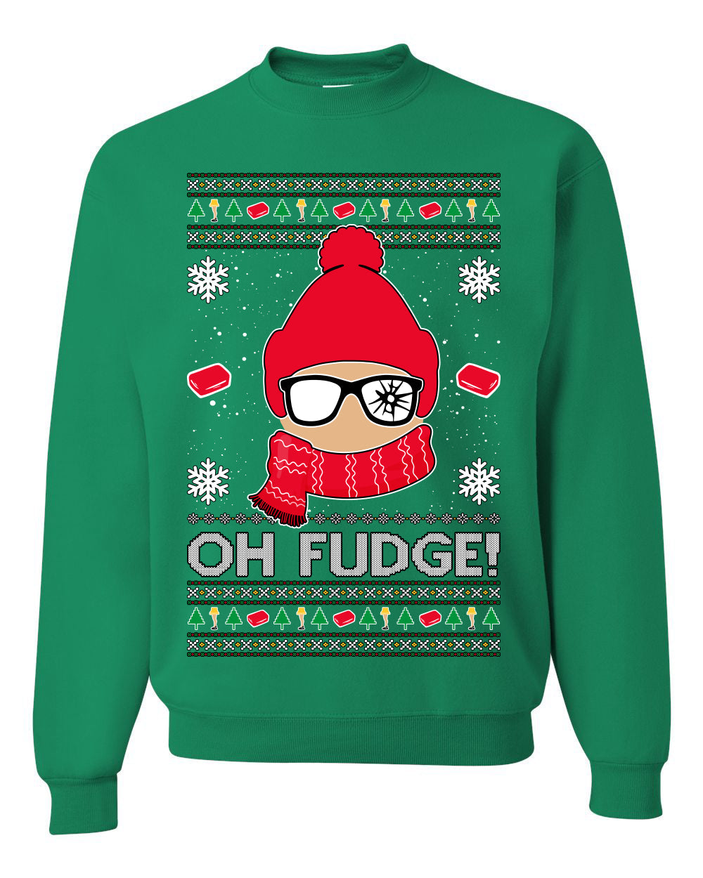 Oh Fudge Funny Story Ugly Christmas Sweater Unisex Crewneck Sweatshirt