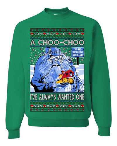 A Choo Choo I've Always Wanted One Winter Warlock Movie Ugly Christmas Sweater