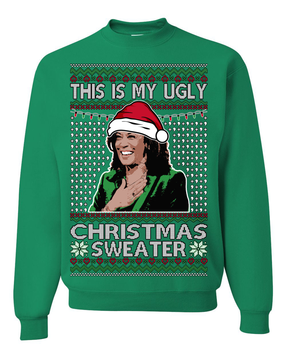 This Is My Ugly Sweater Funny Santa Kamala Harris Ugly Christmas Sweater