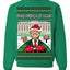Make America Lit Again Funny Trump 2024 White House MAGA Ugly Christmas Sweater Crewneck Sweatshirt