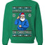 Santa Stands On Christmas, Unisex Ugly Christmas Sweater, Crewneck Sweatshirts
