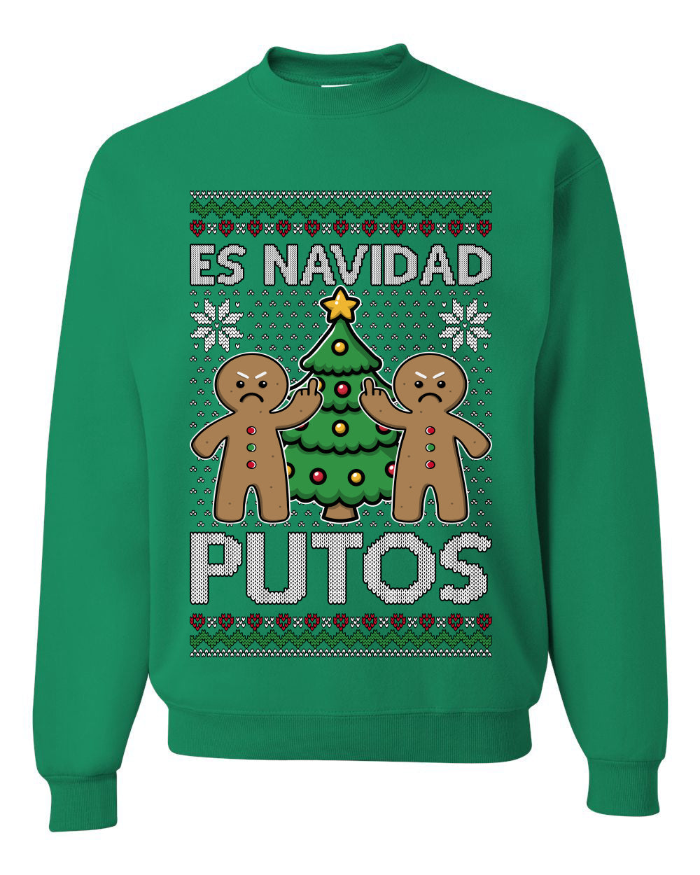 Es Navidad Putos, Unisex Ugly Christmas Sweater, Crewneck Sweatshirts