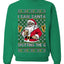 I Saw Santa Splitting The G, Unisex Ugly Christmas Sweater Crewneck Sweatshirts
