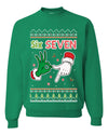 6 7 Christmas Hands, Unisex Ugly Christmas Sweater Crewneck Sweatshirts