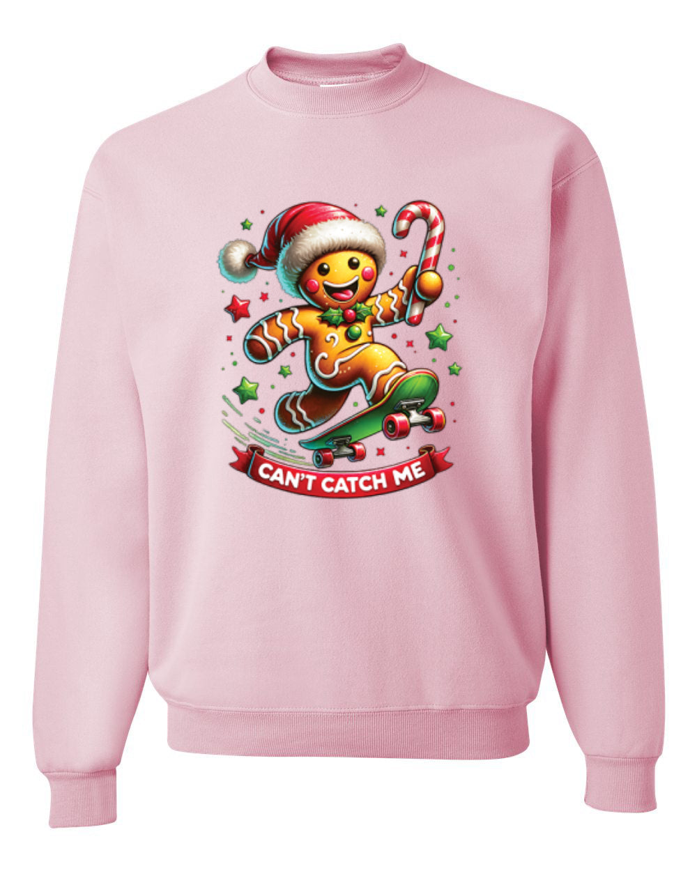 Can't Catch Me, Gingerbread Christmas Design, Unisex Christmas Sweater, Crewneck Sweatshirts