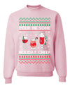 Pour Me Some Holiday Cheer Ugly Christmas Sweater Unisex Crewneck Sweatshirt