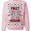 First Christmas With My Hot New Husband Classic Newlywed Ugly Christmas Sweater Crewneck Sweatshirt