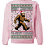 Merry Christmas Ya Filthy Humans Funny Sasquatch Bigfoot Ugly Christmas Sweater Crewneck Sweatshirt