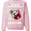 Funny Beer Drinking Santa Ain't No Laws When You're Drinking With Claus Unisex Crewneck Sweatshirt