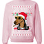 Twas The Nizzle Before Chrismizzle Gangster Dogg Rapper Ugly Christmas Sweater Unisex Crewneck Sweatshirt