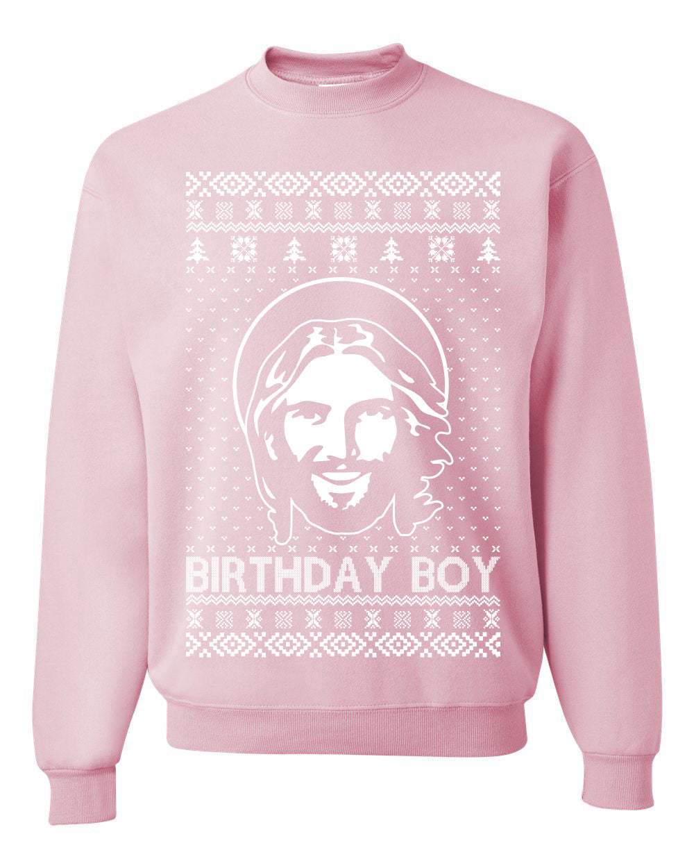 Birthday Boy Jesus Christ Ugly Christmas Sweater Unisex Crewneck Sweatshirt