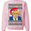 Naughty List's Most Wanted Trump Mugshot Ugly Christmas Sweater Unisex Crewneck Sweatshirt