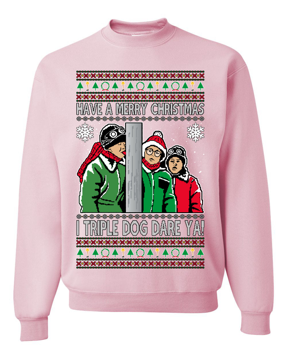 I Triple Dog Dare Ya Merry Story Ugly Christmas Sweater Unisex Crewneck Sweatshirt