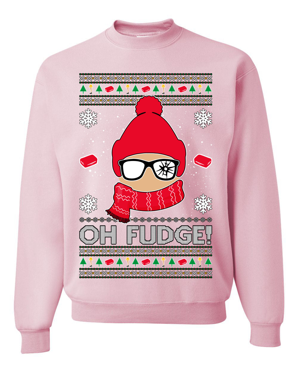 Oh Fudge Funny Story Ugly Christmas Sweater Unisex Crewneck Sweatshirt