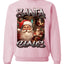Santa Claus Bootleg Rap Music Style Ugly Christmas Sweater Crewneck Sweatshirt