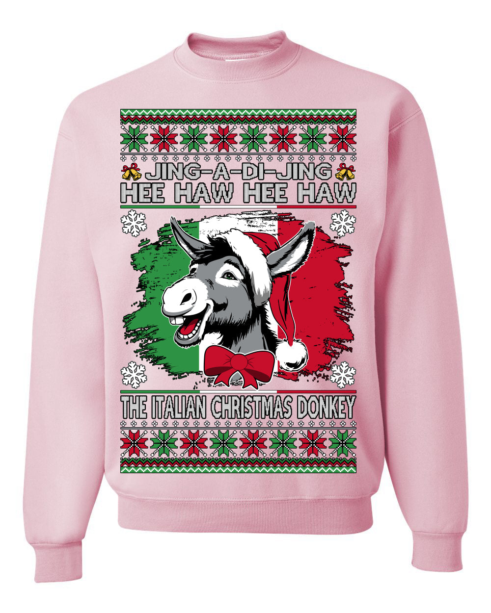 Jing a Di Jing Dominick the Italian Christmas Donkey Ugly Christmas Sweater