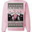 I'll Be Home For Christmas Pink Suit | Funny Santa Clause President Donald Trump Xmas Sweaters Crewneck Sweatshirts