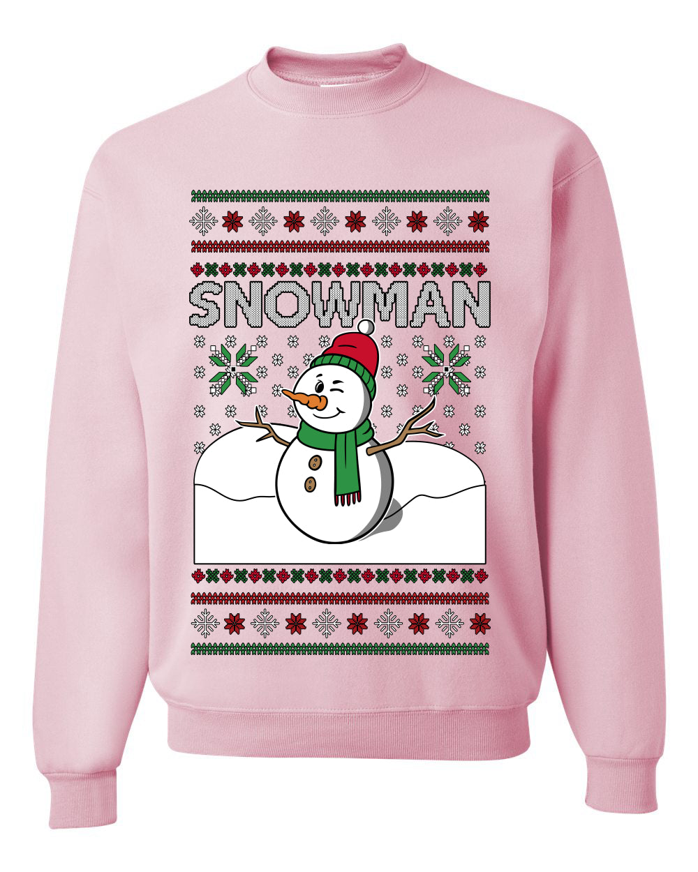 Snowman, Unisex Ugly Christmas Sweater Crewneck Sweatshirts