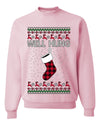 Well Hung, Unisex Ugly Christmas Sweater Crewneck Sweatshirts