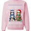 Happy Hanukkat Meowy Christmas, Unisex Ugly Christmas Sweater, Crewneck Sweatshirts