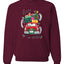 Merry and Bright Red Car Merry Christmas Unisex Crewneck Graphic Sweatshirt