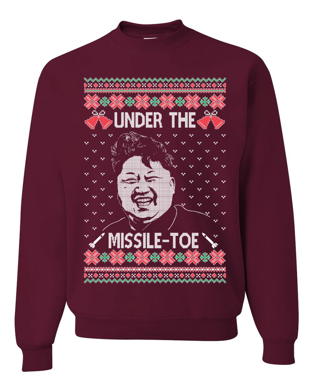 Under The Missle Toe Ugly Christmas Sweater Unisex Crewneck Sweatshirt