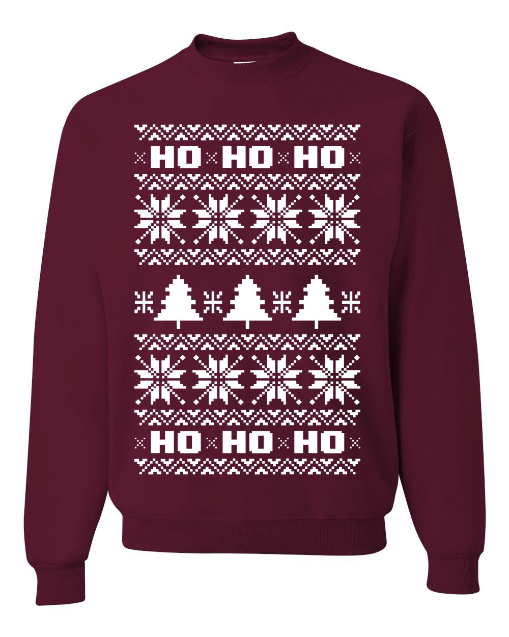 Christmas Ho Ho Ho Ugly Christmas Sweater Unisex Crewneck Sweatshirt