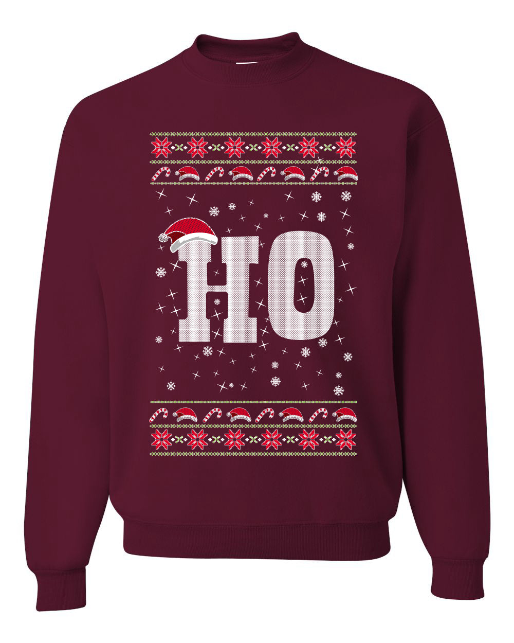 Christmas Ho Merry Ugly Christmas Sweater Unisex Crewneck Graphic Sweatshirt