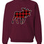 Plaid Buck  Unisex Crewneck Sweatshirt