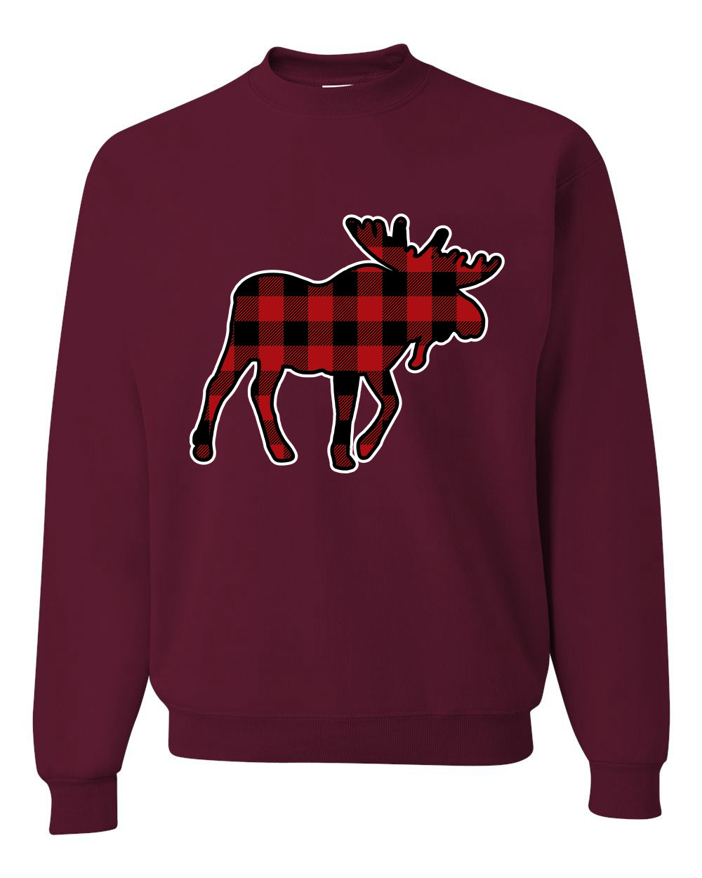 Plaid Buck  Unisex Crewneck Sweatshirt