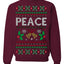 Peace Ugly Christmas Sweater Crewneck Sweatshirt