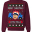 Merry Christmas Little Fella Funny 90s Harry Movie Quote Ugly Christmas Sweater