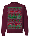 Christmas Calories Don't Count Funny Family Holidays Ugly Christmas Sweater Crewneck Sweatshirt