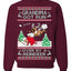 Grandma Got Run Over by a Reindeer, Funny Animated Design Rein Deer Kids TV Song Movie Ugly Christmas Sweater Crewneck Sweatshirt