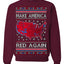 Make America Red Again USA Map Trump 2024 Ugly Christmas Sweater Crewneck Sweatshirt