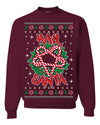 Hail Santa Funny Satanic Candy Devil Heavy Metal Satan Ugly Christmas Sweater Crewneck Sweatshirt