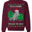 Trashin Through the Snow Funny Trash Panda Raccoon Meme Ugly Christmas Sweater Crewneck Sweatshirt