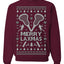 Merry Laxmas Funny Lacrosse Sports LAX Teen Sports Pun Ugly Christmas Sweater Crewneck Sweatshirt